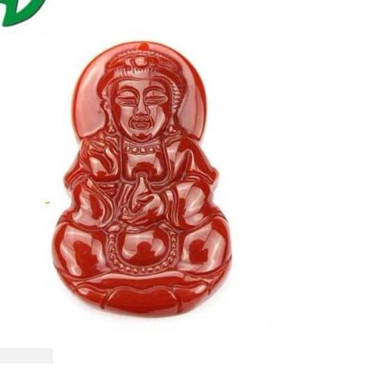 Mặt dây Quan Thế Âm mã não đỏ